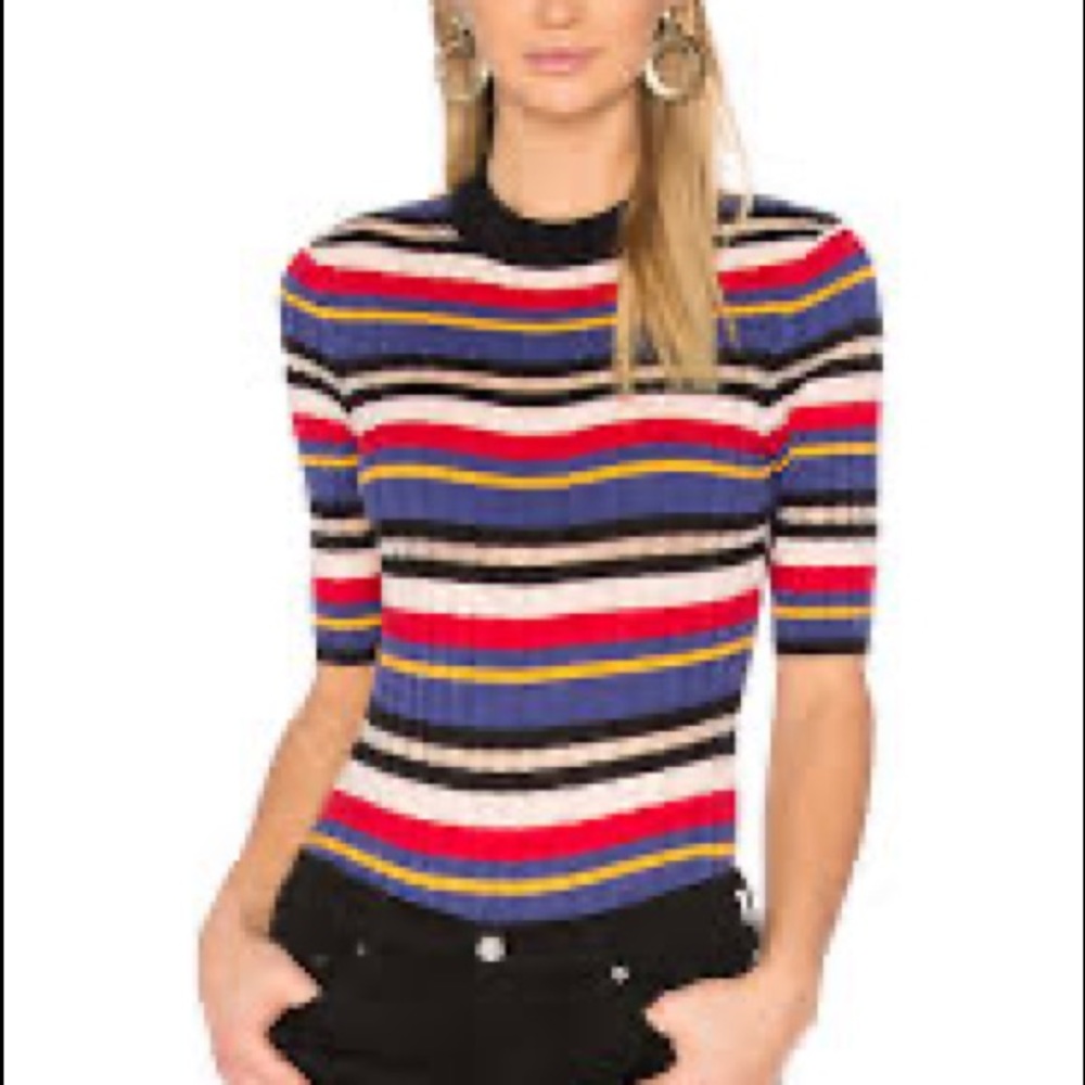 NBD Multicolored ribbed bodysuit